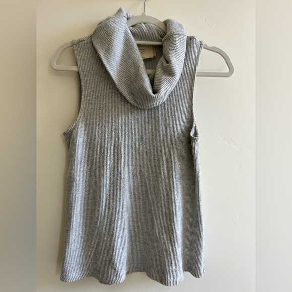 Anthropologie Tops - Cowl-Neck Grey Sweater Vest - Medium